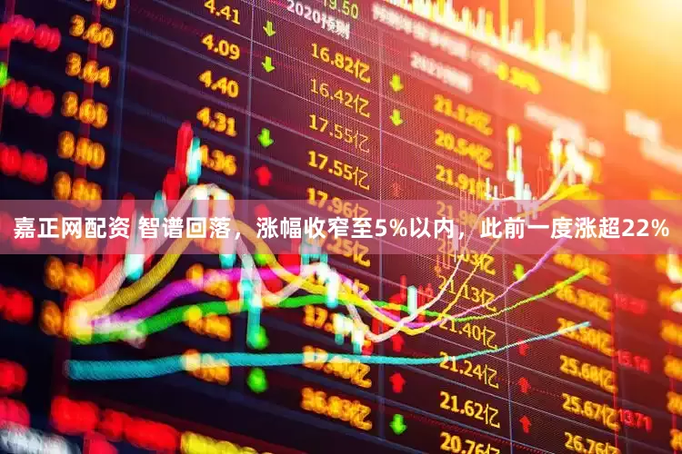 嘉正网配资 智谱回落，涨幅收窄至5%以内，此前一度涨超22%